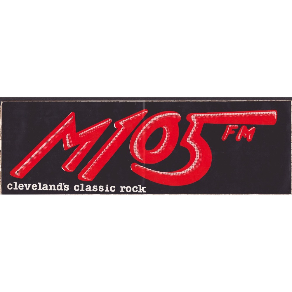 Vintage M105 FM Cleveland Classic Rock Radio Bumper Sticker Decal